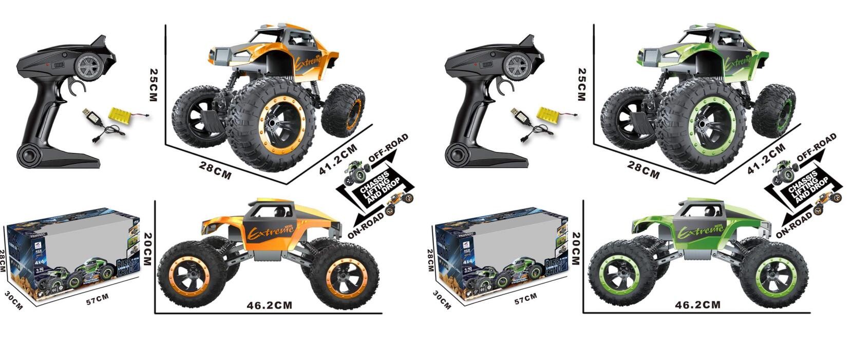 2019 Singda Toys Date 1:10 2.4G 4WD RC rock Camion sur chenilles