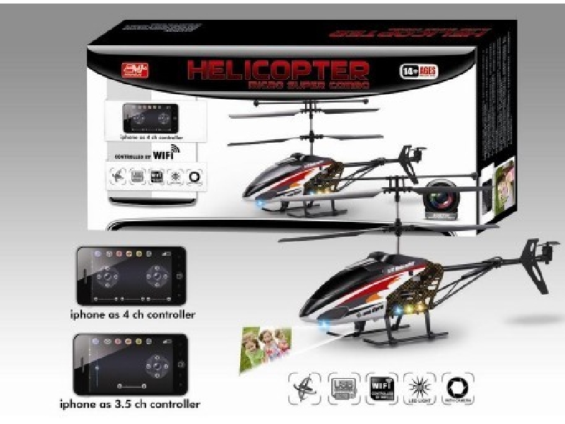 3.5 Channel alloy rc helicopter with wifi camera
