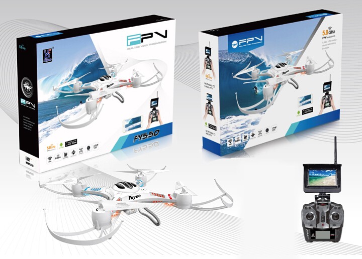 Quadcopter 4ch 5.8G FPV RC avec caméra HD FPV mode Headless FPV RC Quadcopter avec moniteur