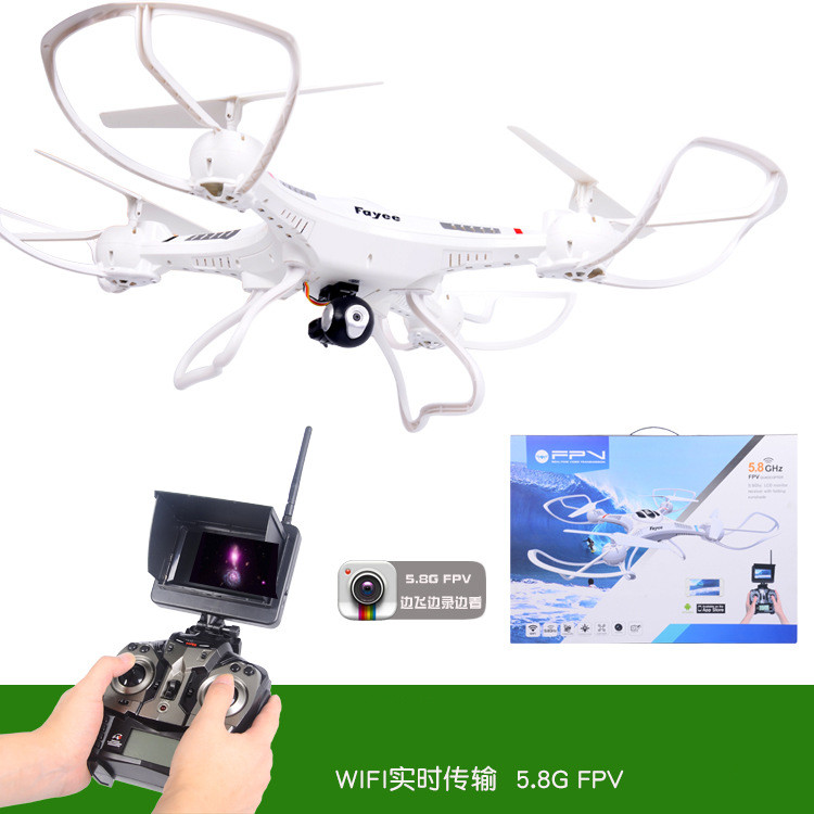 Grande taille 5.8Ghz FPV rc drone quadcopter avec le contrôleur de l'écran LCD de l'appareil photo de 2,0 méga pixel et