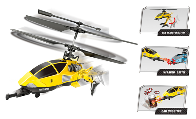 Luta! 3.5ch mini-helicóptero com a cauda dobrável