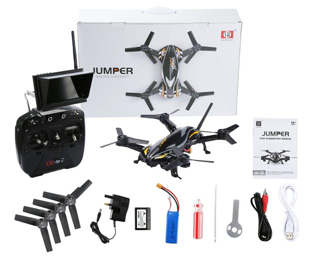 Jumper CX91 5,8 G FPV Quadcopter com 4.3 polegadas 32CH Monitor 720p HD câmera RTF de corrida