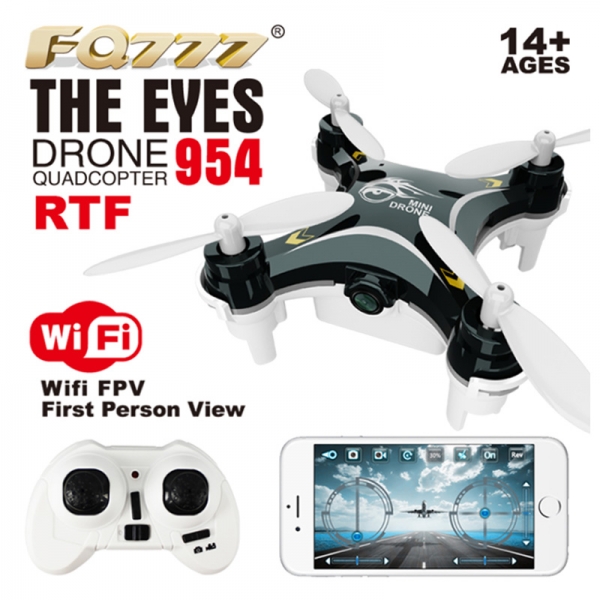 Transmisión mini RC Quadcopter Drone Wi-Fi FPV tiempo real con la cámara de 0,3 MP Negro