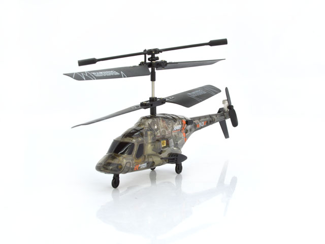 Mini infrared control military helicopter with gyro
