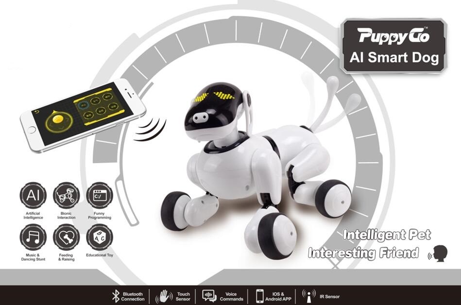 Singda Toys 2019  AI Smart Dog with voice control and feel touch