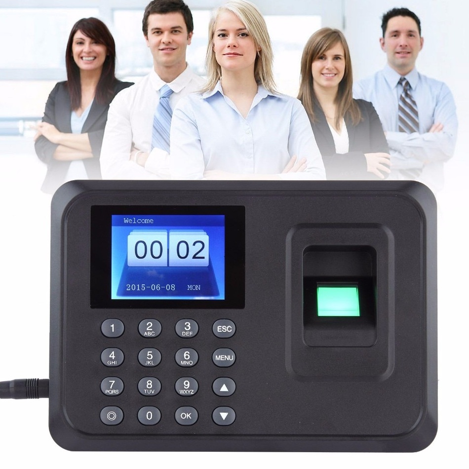 High quality simple design standalone fingerprint keypad time attendance machine for office