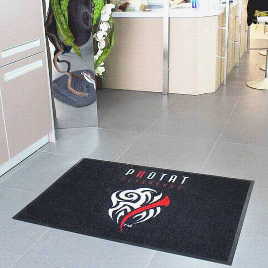 Black Floor Mats with Custom Design