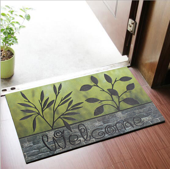 Flower Design Recycle Rubber Door Mat