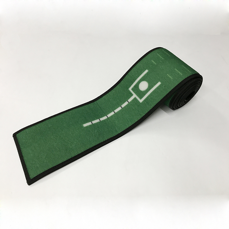 Golf Putting Mat Loop Pile Nylon Oberfläche einfach zu tragen Indoor-Praxis Golf Teppich