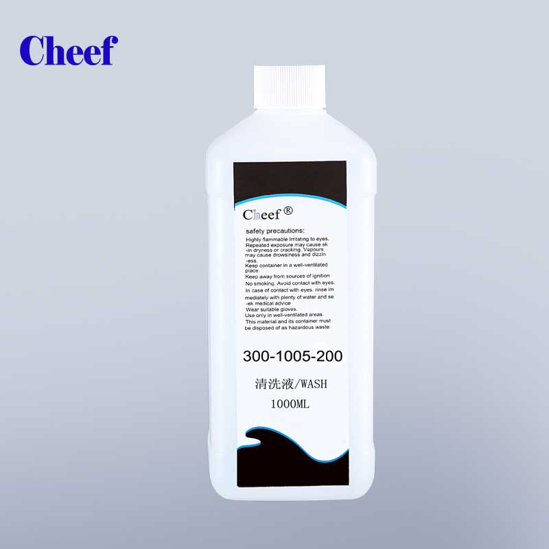 1000ml Solución de limpieza compatible común 300-1005-200 Impresora de codificación de inyección de tinta Citronix