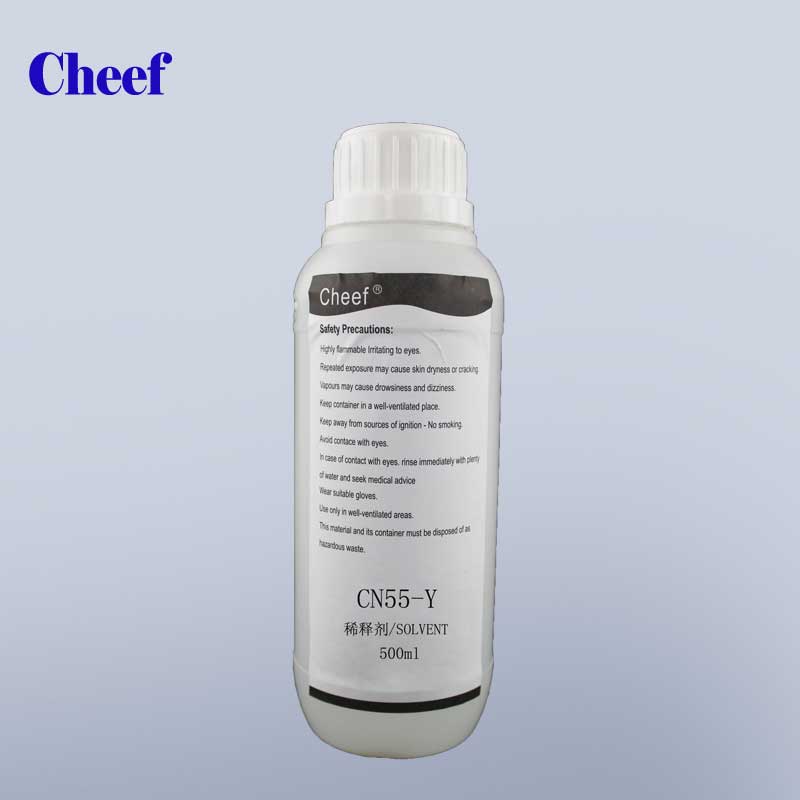 500 ml 0,5 L CIJ kleine zeichen inkjet-drucker lösungsmittel CN55-Y für KGK kontinuierliche tintenstrahldrucker