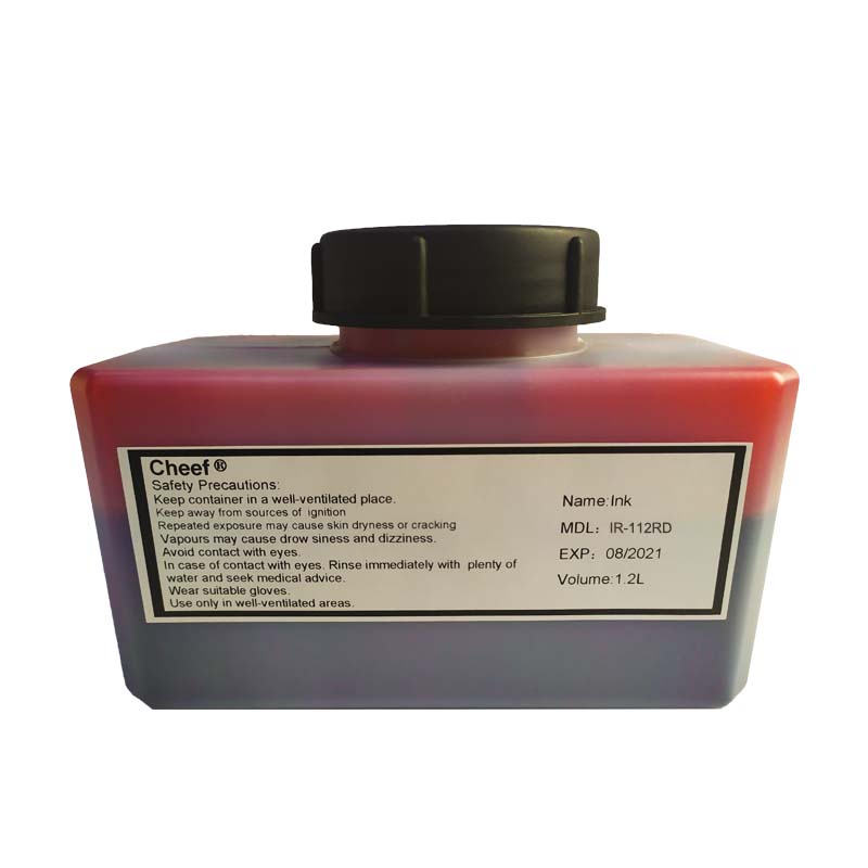 Alcohol based ink IR-112RD printing red ink for Domino