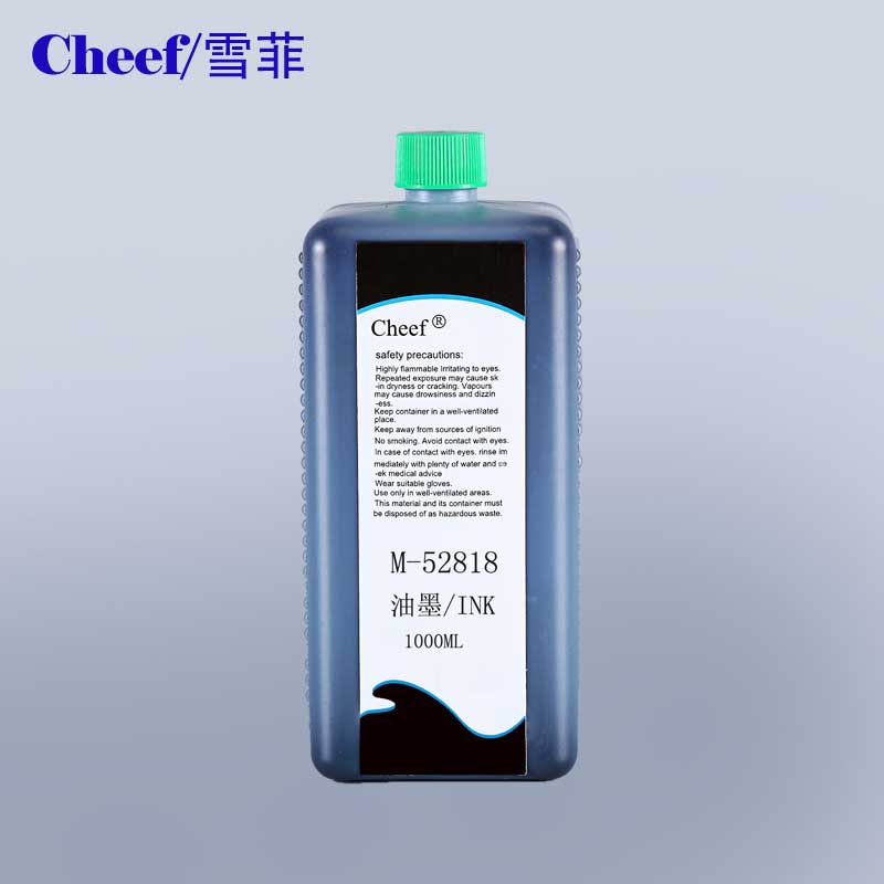 M52818 de la tinta negra de la resistencia del alcohol para la impresora continua industrial del chorro de tinta