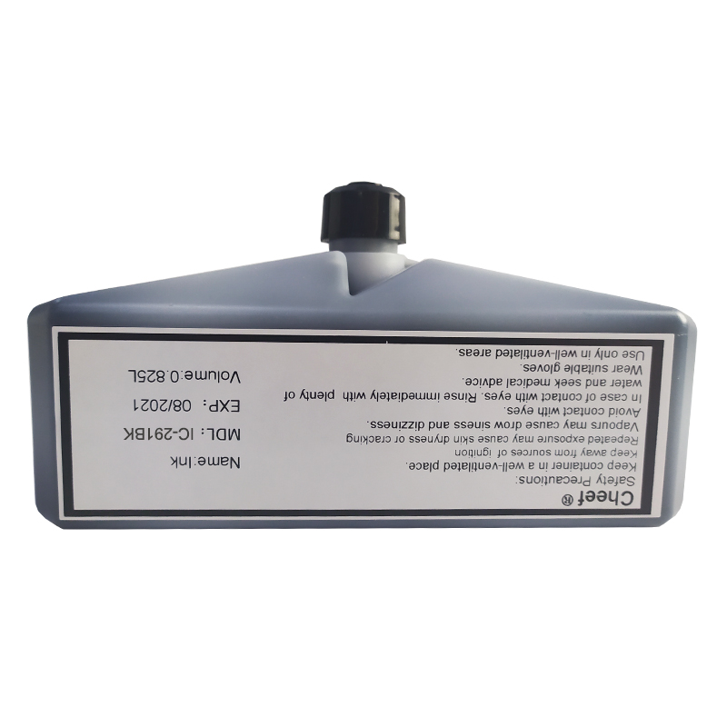 Tinta de codificación de secado rápido IC-291BK uso en PVC para Domino