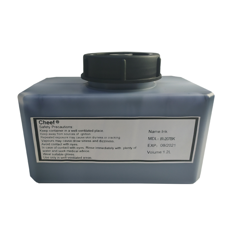 Tinta de secado rápido IR-207BK tinta de lavado alcalina para impresora de inyección de tinta Domino