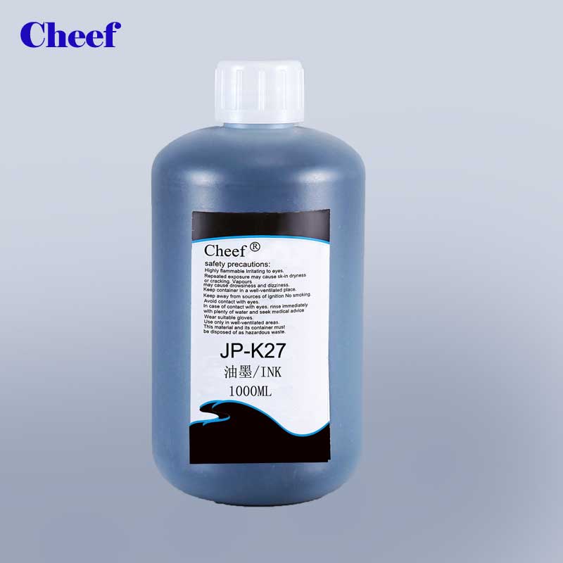 Alta aderenza nero CIJ inchiostro inkjet per stampante Hitachi JP-K27