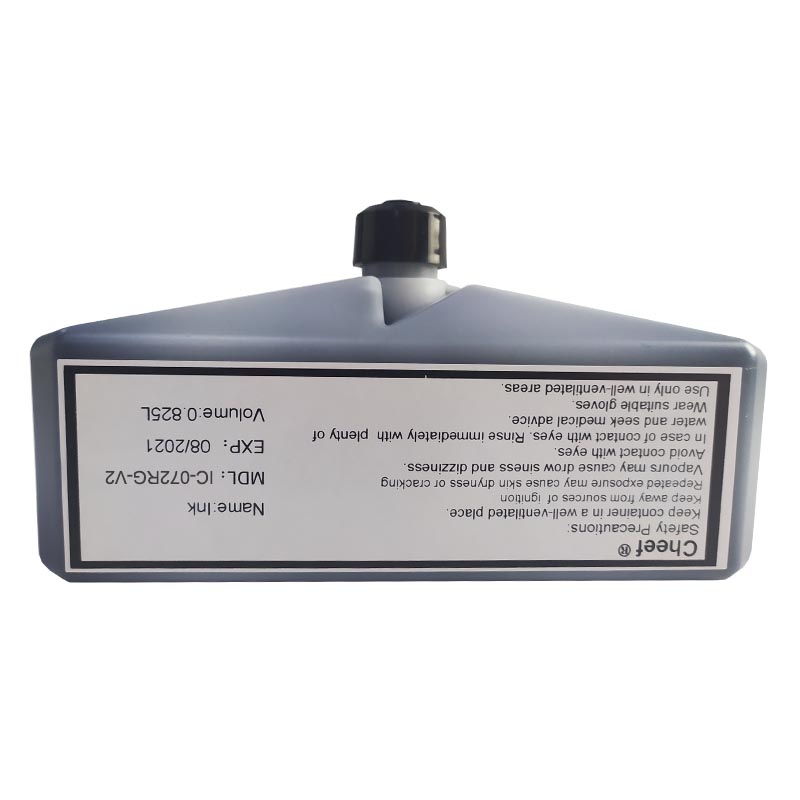 Industrial coding ink IC-072RG-V2 fast dry ink black for Domino