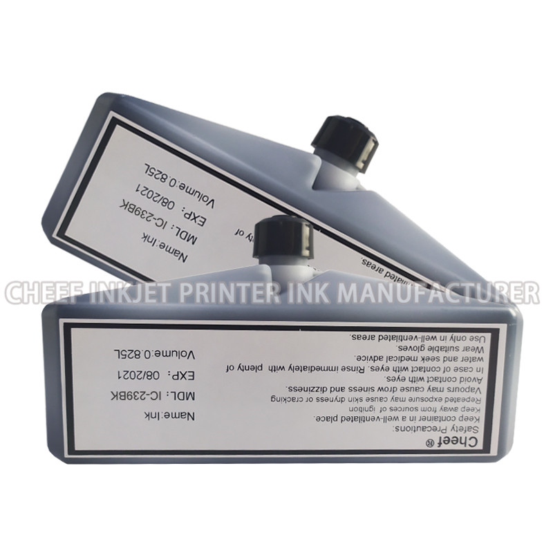 Tinta de codificación industrial IC-239BK tinta de secado rápido negra para Domino