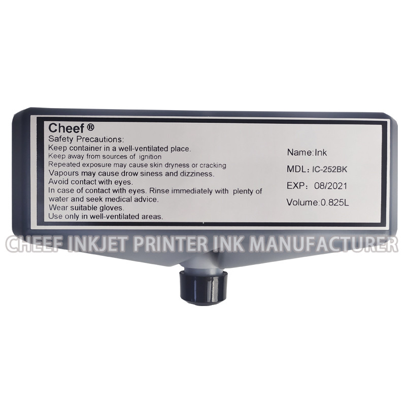 Inchiostro per codifica industriale IC-252BK inchiostro a getto d'inchiostro a rapida asciugatura nero per Domino