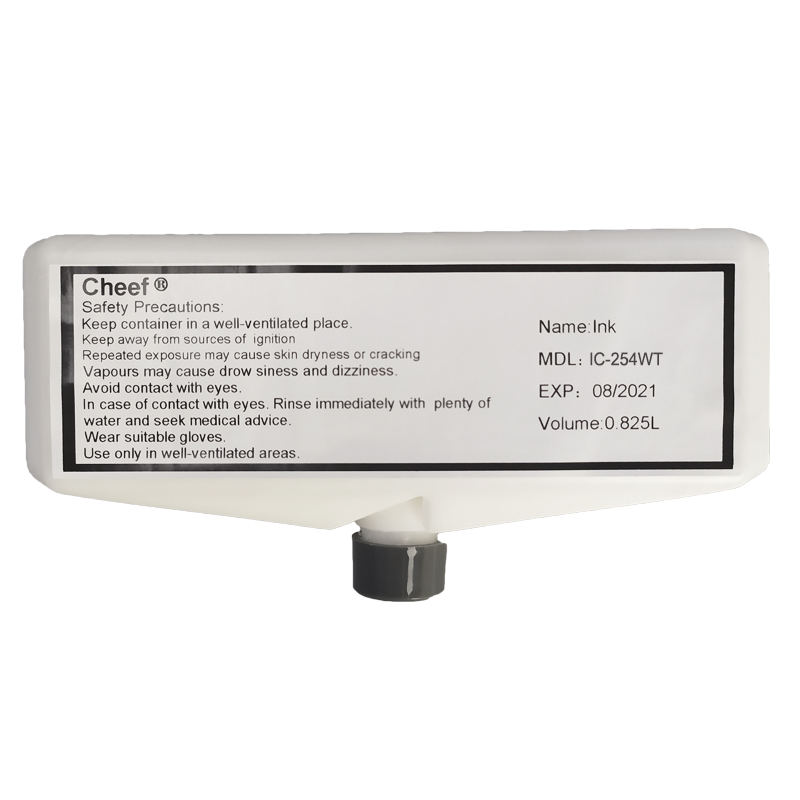 Domino için endüstriyel kodlama mürekkep IC-254WT hızlı kuru beyaz mürekkep