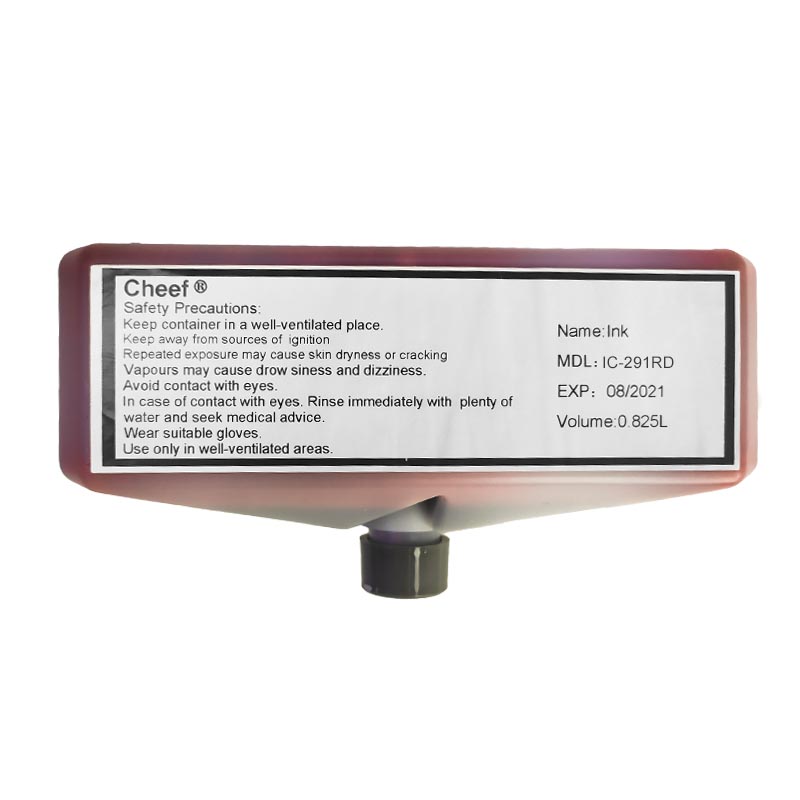 Tinta de codificación industrial IC-291RD tinta roja de secado rápido para Domino