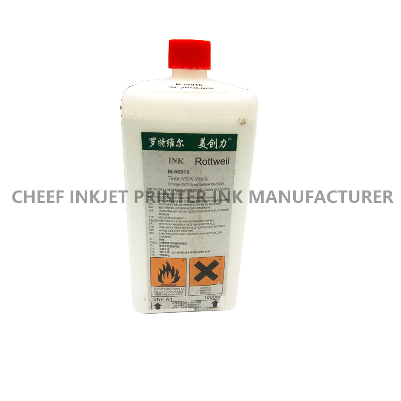 Consumibles para impresora de inyección de tinta Ink M-56916 para impresora de inyección de tinta Rottweil Metronic