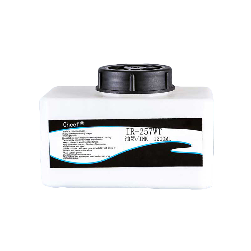 Consumibles para impresoras de inyección de tinta tinta blanca IR-257WT para tinta domino tinta cij