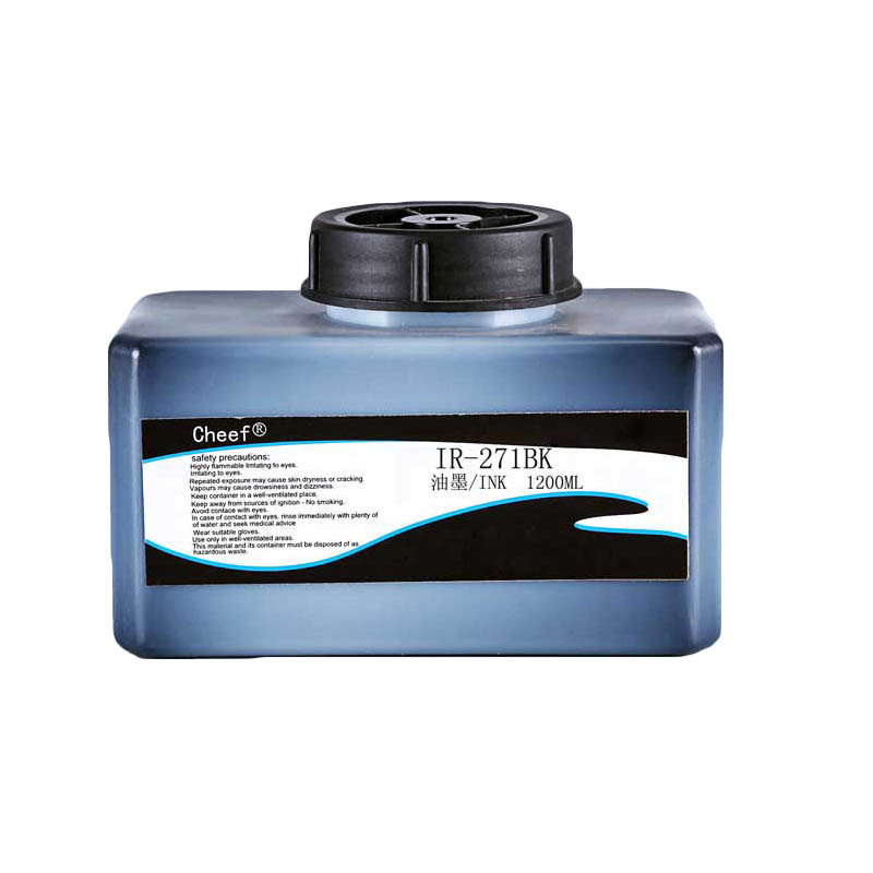 Inkjet printer tinta consumable IR-271BK para sa domino tinta cij tinta