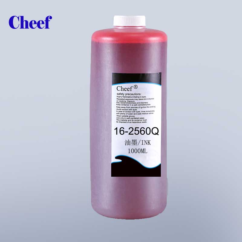 Tinta roja 16-2560Q para la impresora industrial del chorro de tinta de VideoJet