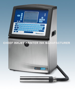 Impressora de jato de tinta de vídeoJet 1220 com 3M garganta -70U bico e dispositivo de secagem de ar