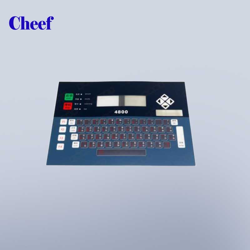 Membrana de teclado de impresión de recambios para impresora de inyección de tinta Linx 4800 cij