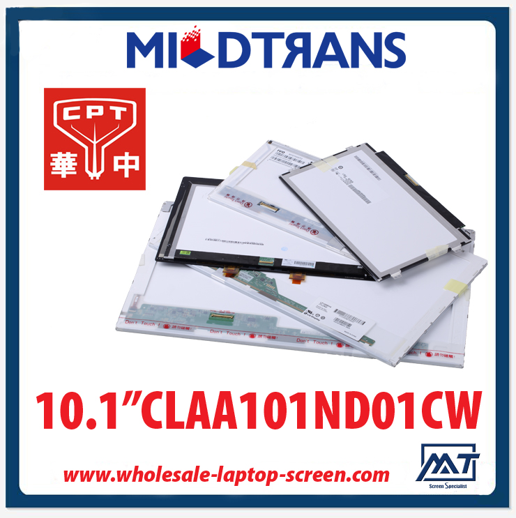 10.1 "CPT WLED 백라이트 노트북 컴퓨터 LED 패널 CLAA101ND01CW 1024 × 600 CD / m2 250 C / R 500 : 1