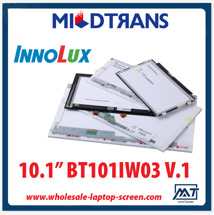 1: 10.1 "Innolux WLED dizüstü bilgisayar 1024 × 600 cd / m2 200 ° C / R ekranı BT101IW03 V.1 500 LED