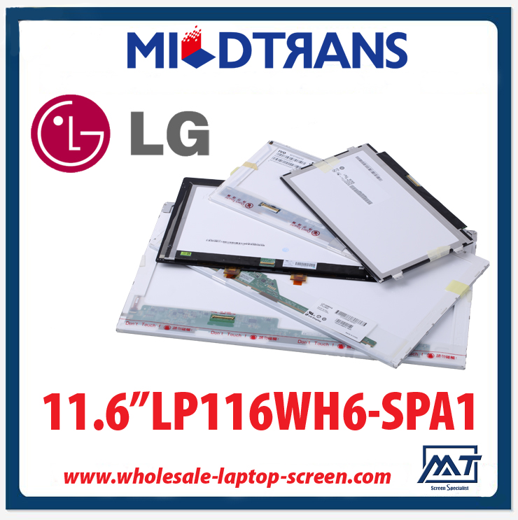 11.6 "LG Display portátil WLED retroiluminación TFT LCD LP116WH6-SPA1 1366 × 768 cd / m2 300 C / R 800: 1