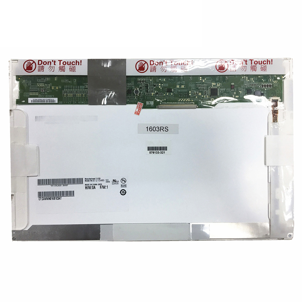 12.1 "AUO WLED 백라이트 노트북 LED 패널 B121EW09의 V3 1280 × 800 CD / m2 (260) C / R 500 : 1