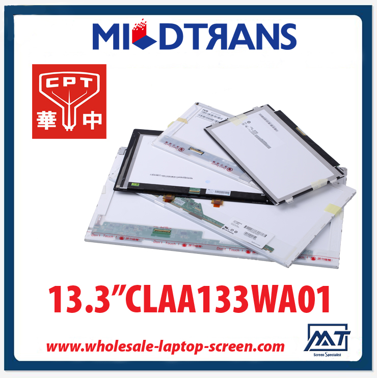 13.3 "CPT rétroéclairage WLED ordinateur portable LCD TFT CLAA133WA01 1366 × 768 cd / m2 200 C / R 600: 1