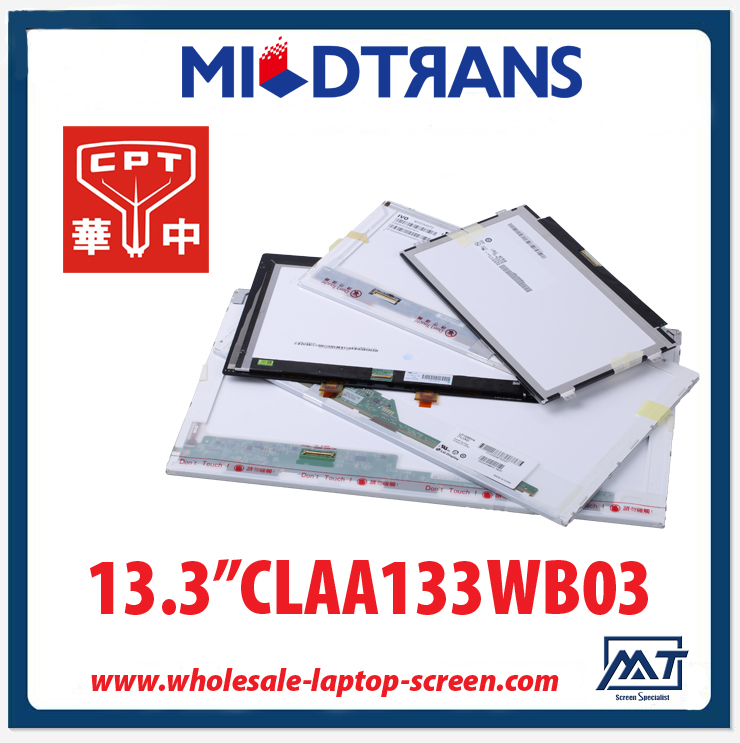 13.3“CPT WLED背光笔记本TFT LCD CLAA133WB01A 1366×768 cd / m2的200℃/ R 600：1