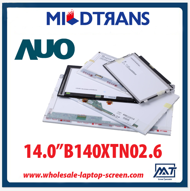 14,0 "laptops backlight AUO WLED painel de LED B140XTN02.6 1366 × 768 cd / m2 a 200 C / R 400: 1 B140XTN02.6