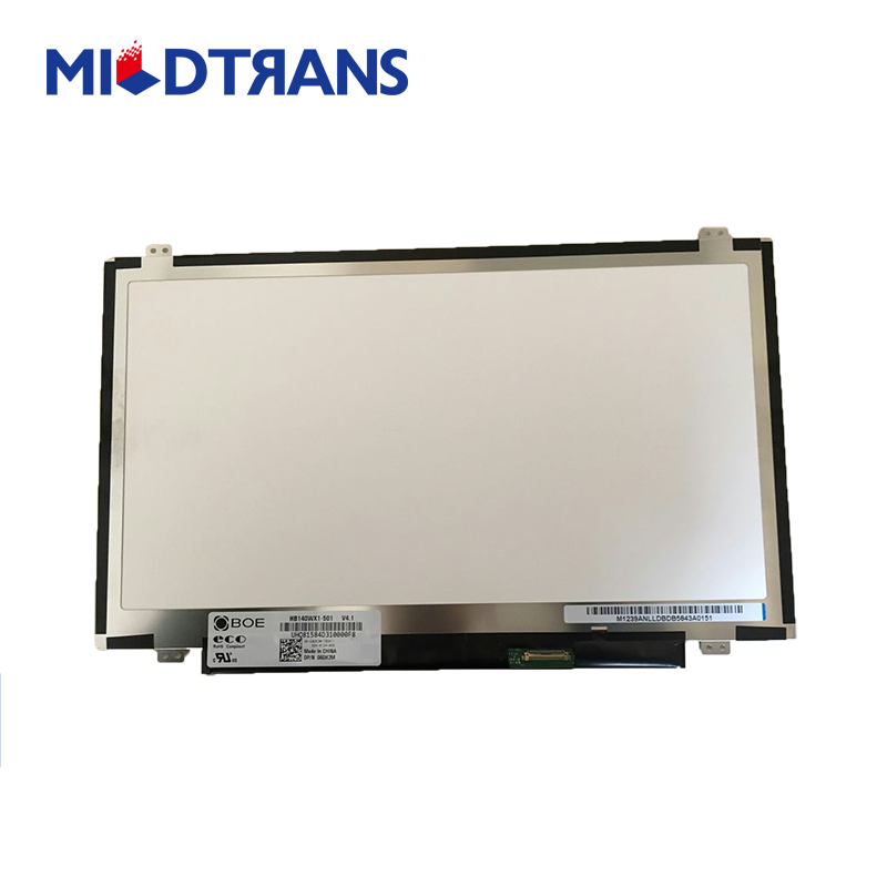 14,0 "portátil retroiluminación WLED BOE pantalla LED HB140WX1-501 1366 × 768 cd / m2 200 C / R 600: 1