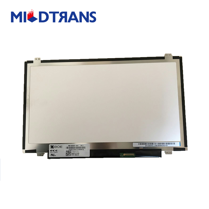 14.0 "BOE WLED dizüstü LED ekran HB140WX1-501 1366 × 768 cd / m2 200 ° C / R 600: 1