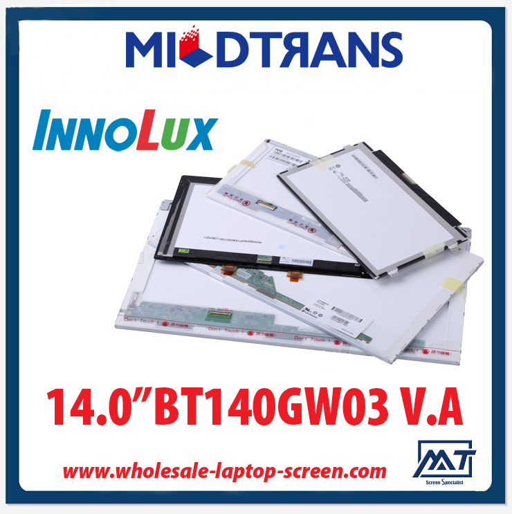 14.0 "ordinateur Innolux rétroéclairage WLED portable LED afficher BT140GW03 VA 1366 × 768 cd / m2 200 C / R 600: 1