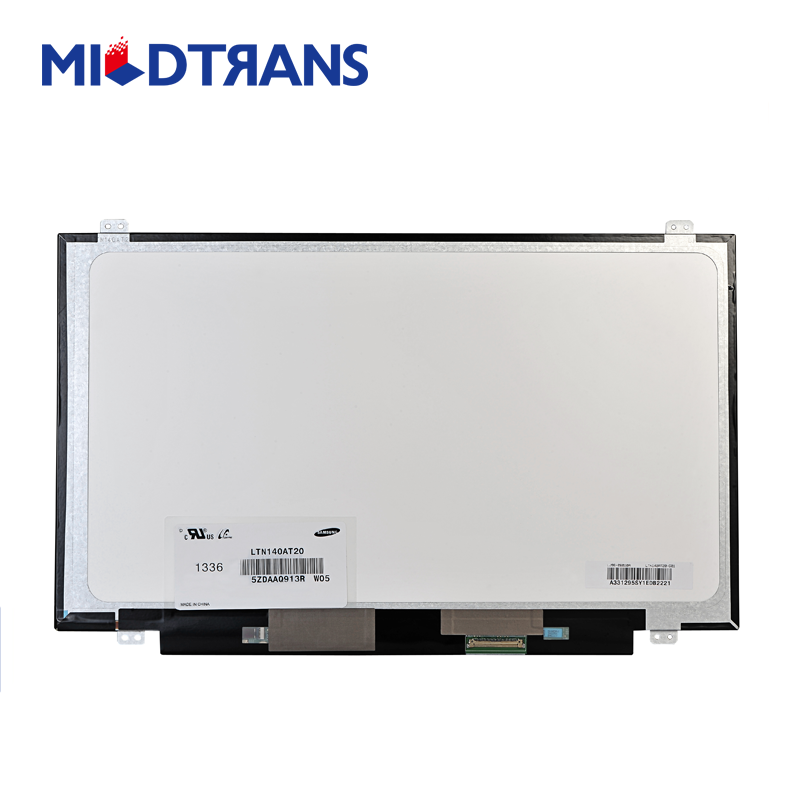 14.0 "ordenadores portátiles de retroiluminación WLED SAMSUNG TFT LCD LTN140AT20-L02 1366 × 768 cd / m2 200 C / R 500: 1