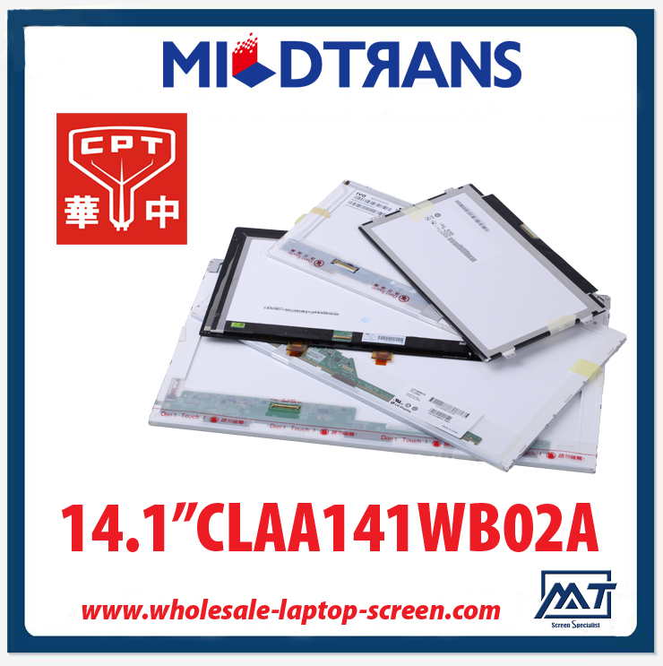 14.1 "CPT CCFL Hintergrundbeleuchtung Notebook-Computer LCD-Panel CLAA141WB02A 1280 × 800 cd / m2 200 C / R 500: 1
