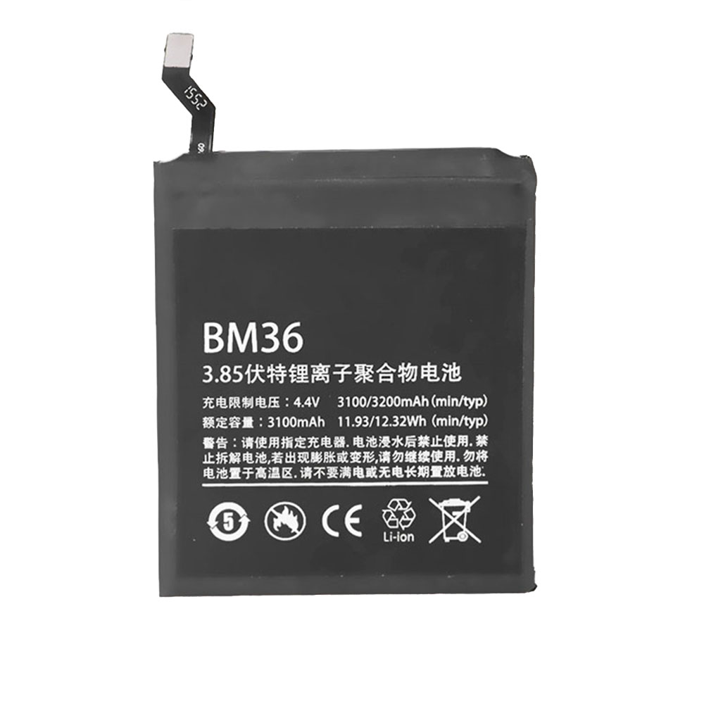 Reemplazo de la batería BM36 de 3200mAh para la batería del teléfono celular Xiaomi MI 5S