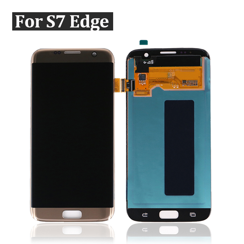 Samsung Galaxy S7 Kenar G940 için Molbile Telefon LCD, Dokunmatik Ekran OLED Black / White 5.5 "