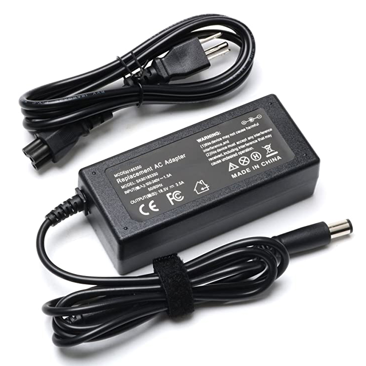 65W 18.5V 3.5A AC Laptop Adapter Chargeur pour HP Pavilion G4 G6 G7 M6 DM4 DV4 DV5 DV7 G60 G61 G72,2000-2C29WM 2000-2D19WM 2000-329WM 693711-001 677774-001
