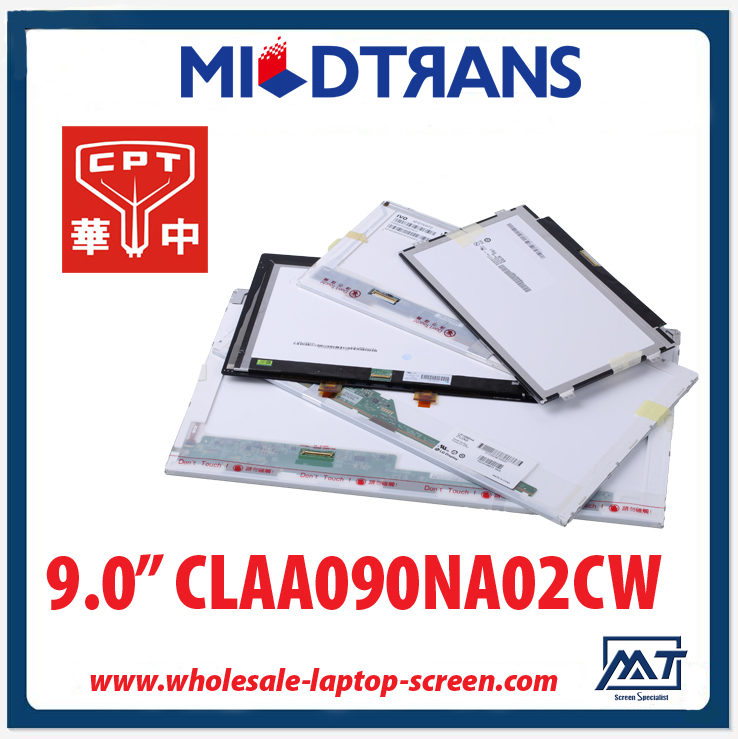 9.0 "CPT WLED arka aydınlatma dizüstü LED panel CLAA090NA02CW 1024 × 600 cd / m2 300 ° C / R 500: 1