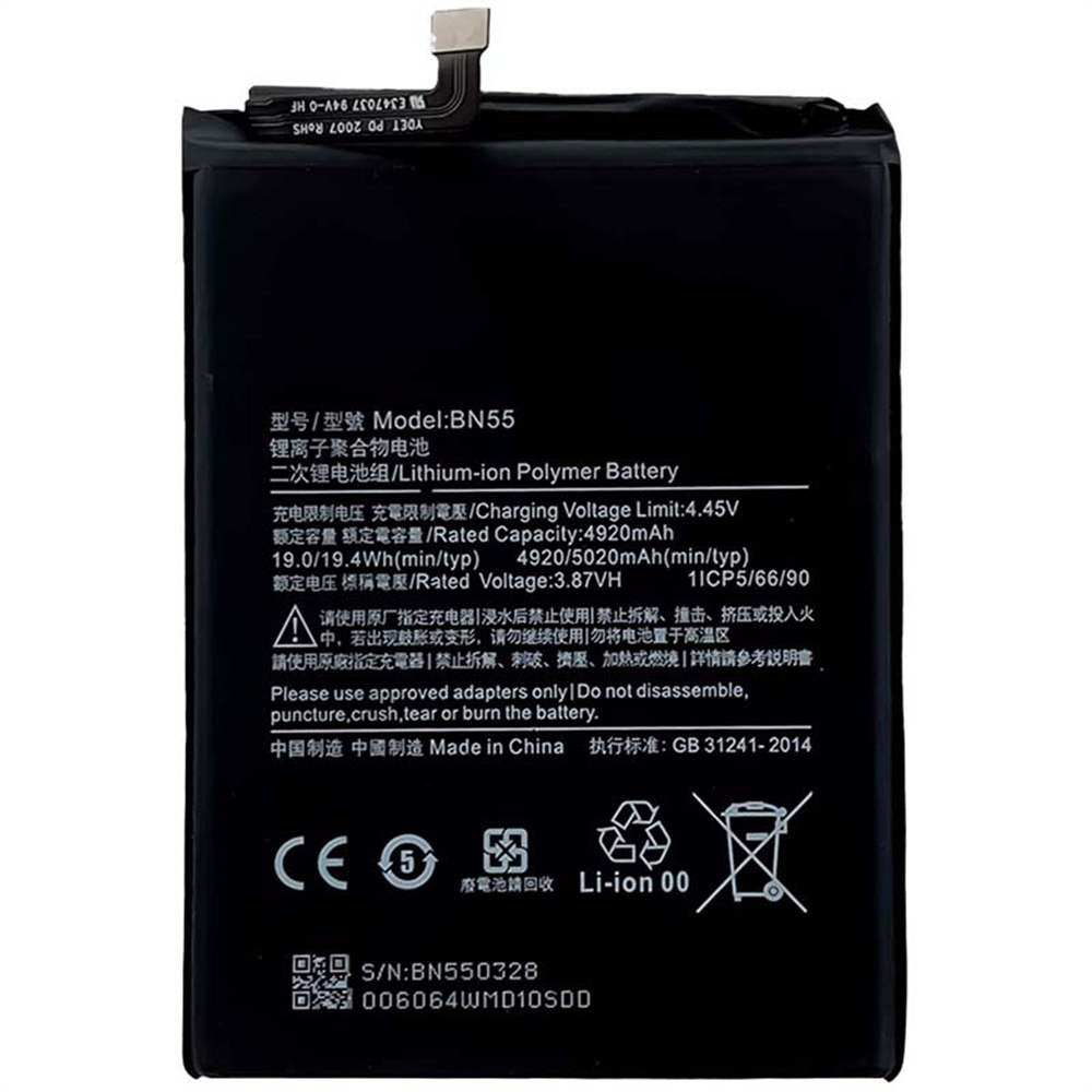 Batteria BN55 5020mAh per Xiaomi Redmi Nota 9S Sostituzione della batteria agli ioni di litio
