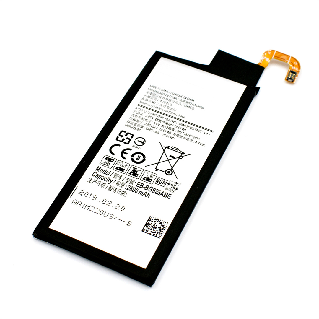 Batería EB-BG925ABA para Samsung Galaxy S6 Edge G9250 3.85V 2600mAh batería de teléfono móvil