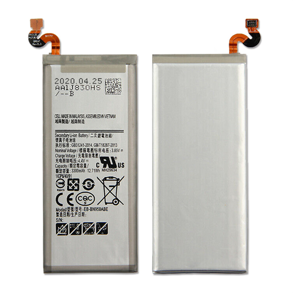 Bateria EB-BN950ABE 3300mAh para Samsung Galaxy Note8 N950 Telefone celular